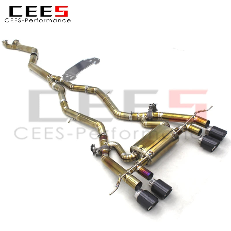 Factory  High quality Catback Exhaust Pipes titanium exhaust Plating gold exhaust systems For BMW M3/M4 G80/G82 3.0T 2020-2025