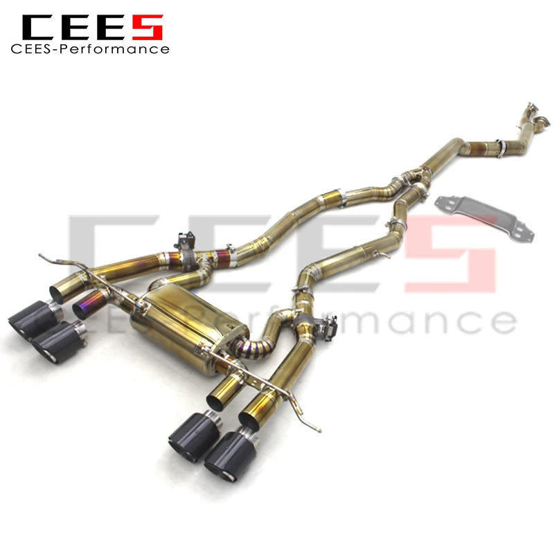 Factory  High quality Catback Exhaust Pipes titanium exhaust Plating gold exhaust systems For BMW M3/M4 G80/G82 3.0T 2020-2025