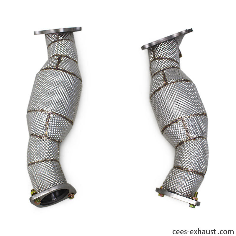 Nissan GTR R35 3.8TT Stainless Steel Free Flow Catted Header Downpipe Exhaust System