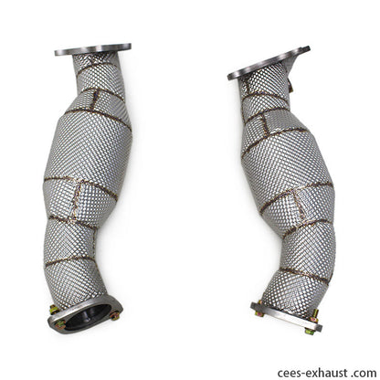 Nissan GTR R35 3.8TT Stainless Steel Free Flow Catted Header Downpipe Exhaust System