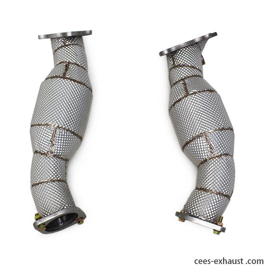 Nissan GTR R35 3.8TT Stainless Steel Free Flow Catted Header Downpipe Exhaust System