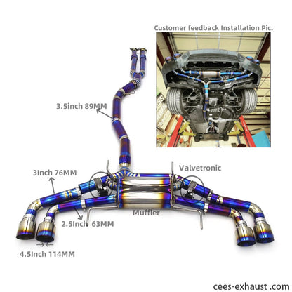 Nissan GTR R35 Titanium Valved Sport Exhaust System