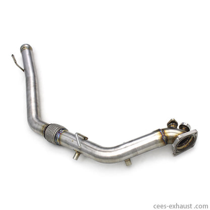 CEES with Free Flow Pipe Exhaust Downpipe for Jeep Wrangler Rubicon JL 2.0T 2018-2020 SS304 Stainless Steel Sport Exhaust System