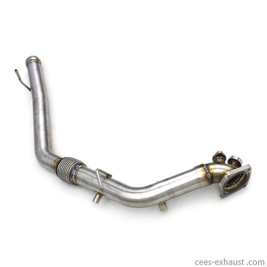 CEES with Free Flow Pipe Exhaust Downpipe for Jeep Wrangler Rubicon JL 2.0T 2018-2020 SS304 Stainless Steel Sport Exhaust System