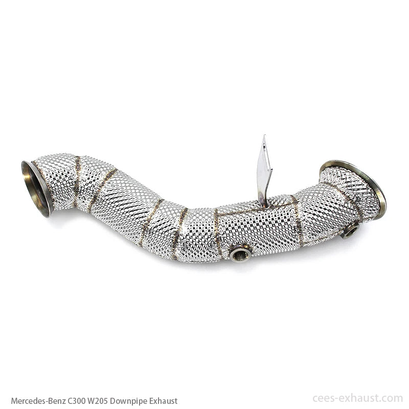 CEES Downpipe For Mercedes-Benz C300 W205 2015-2023 CarTuning Exhaust Pipe 304 Stainless Steel Exhaust Downpipe Without Catalyst