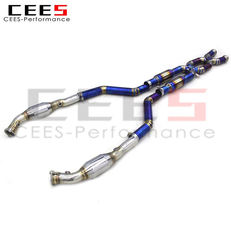 ODM  4.0L Titanium  E90 E92 E93 Middle pipe With catalyst For BMW M3 Catted Mid pipe with Resonator Exhaust Pipes