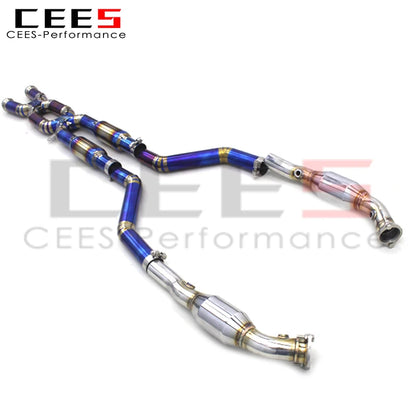 ODM  4.0L Titanium  E90 E92 E93 Middle pipe With catalyst For BMW M3 Catted Mid pipe with Resonator Exhaust Pipes