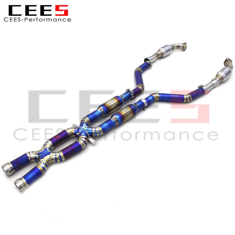 ODM  4.0L Titanium  E90 E92 E93 Middle pipe With catalyst For BMW M3 Catted Mid pipe with Resonator Exhaust Pipes