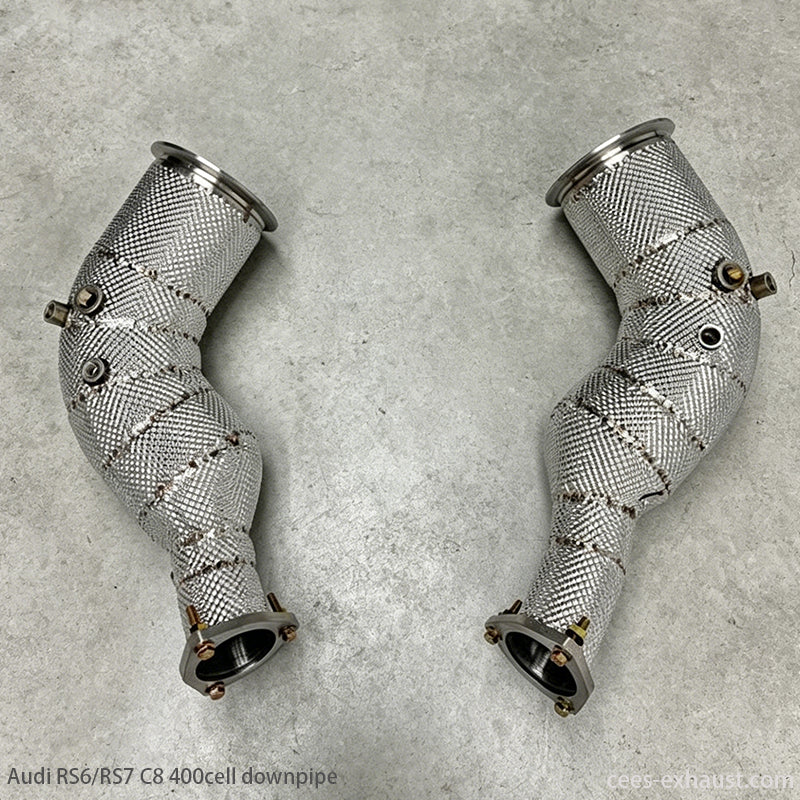 Audi C8 RS6 / RS7 400 Cell Catted Downpipes Exhaust