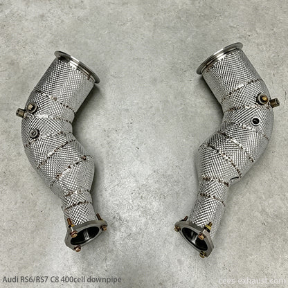 Audi C8 RS6 / RS7 400 Cell Catted Downpipes Exhaust