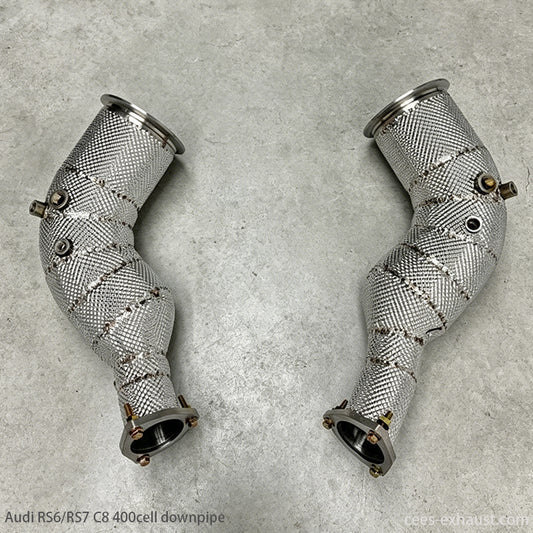 Audi C8 RS6 / RS7 400 Cell Catted Downpipes Exhaust