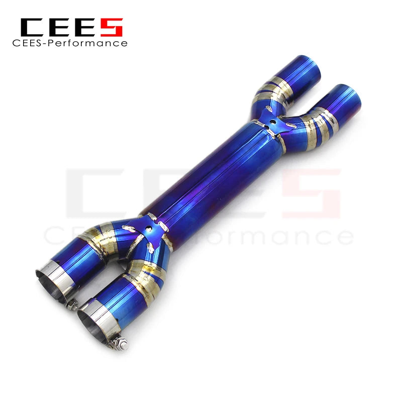 CEES Straight pipe X pipe For Ferrari GTC4 Lusso/Lusso T 6.3 2016- Racing Performance Titanium Exhaust Pipes Car Exhaust Systems