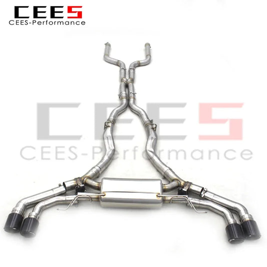 CEES Stainless Steel Exhaust Pipe Muffler for BMW X5M/X6M 4.4T 2010-2023 Tuning Car Escape Exhaust System Assembly