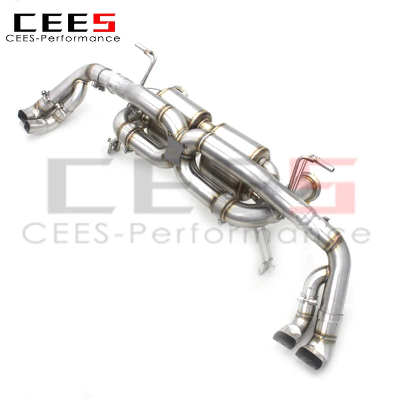 CEES Performance valvetronic Exhaust Catback System For Audi R8 V8/V10 4.2/5.2 2008-2016 Exhaust Pipe Muffler