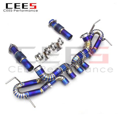 CEES  Titanium Catback Exhaust System For Chevrolet CORVETTE C8 2019-2023 Escape Exhaust Pipe Muffler Catless Downpipe