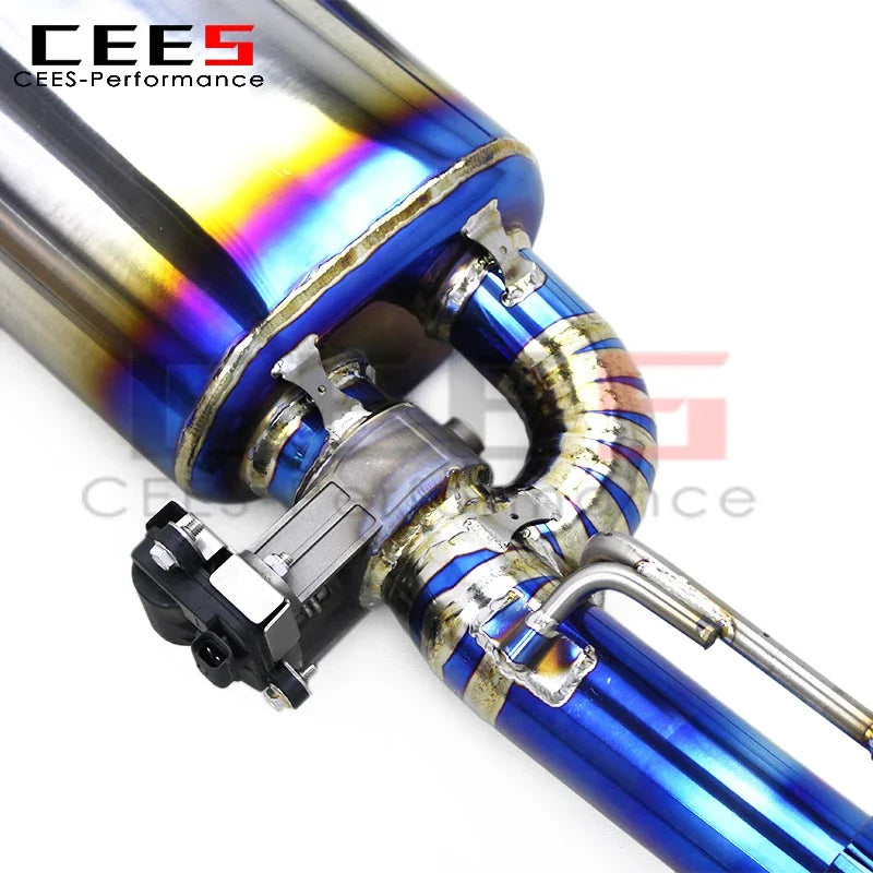 cees Tuning Titanium Catback Exhaust for VW GOLF 8/MK8/GTI 2.0T 2020-2024 Racing Exhaust Pipe Escape Valve Muffler System