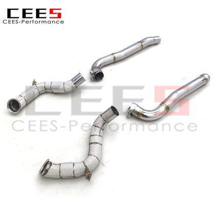 CEES Exhaust Downpipe For Mercedes-Benz AMG GTS 2016-2023 with catalyst catted downpipe Exhaust Pipe