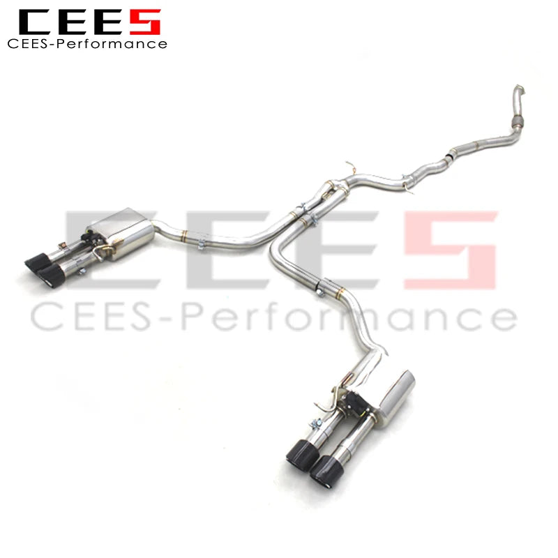 CEES Valved Sport Exhaust System Auto Parts for Audi A6 2.0T C7 2012-2018 Stainless Steel Catback Exhaust System Accessories