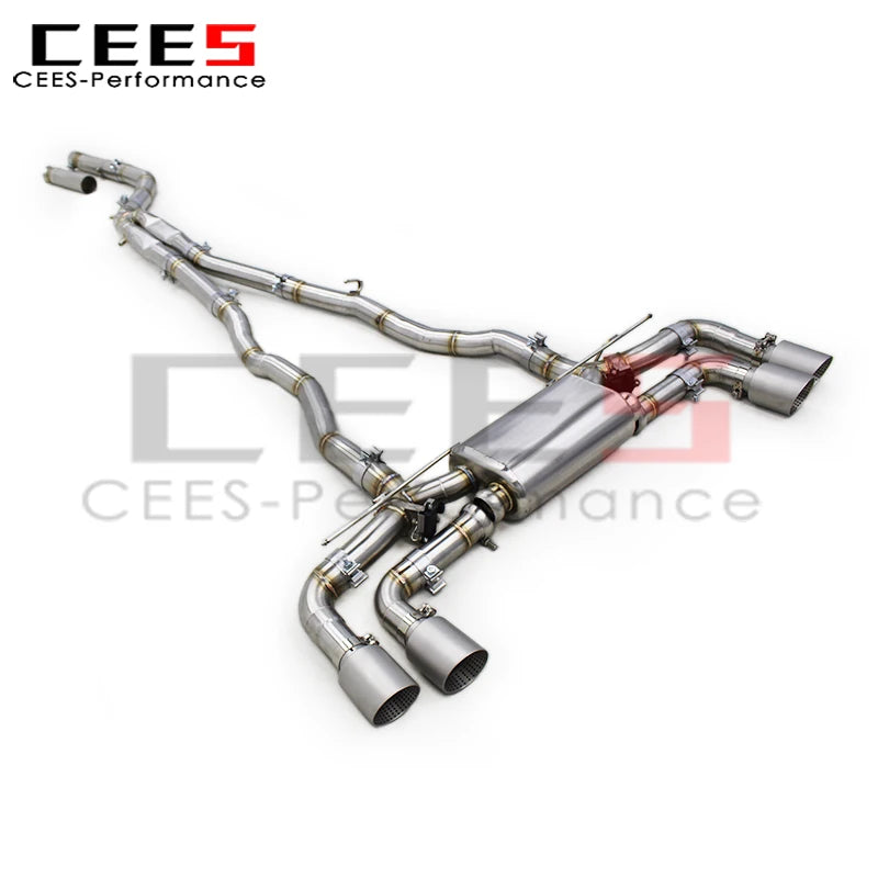 cees Valvetronic Exhaust Muffler for BMW 540 540i G30 G38 3.0T B58 2018-2023 Stainless Steel Exhaust Catback with Remote Control