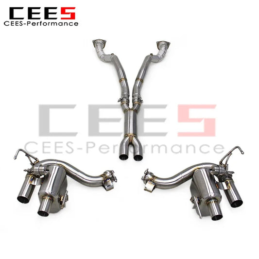 cees Axle Exhaust Downpipe X Pipes for Ferrari FF 6.3L V12 2011-2012 Stainless Steel Exhaust Insulated Downpipe System Assembly