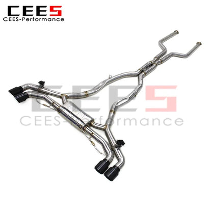 CEES Valvetronic Exhaust Mufflers Accessories for BMW X5M X6M F95 F96 4.4TT 2020-2024 Stainless Steel Exhaust System  Pipe