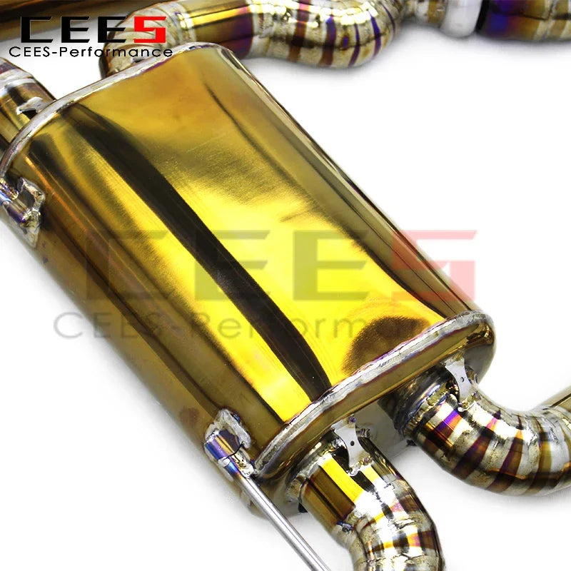 CEES  Valvetronic Sport Equal Length Exhaust System Muffler for BMW M2 G87 2023-2024  Gold Titanium Exhaust Pipe