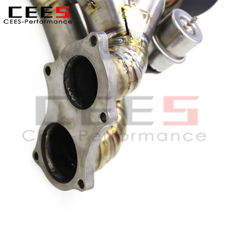 CEES Titanium Exhaust System Assembly for Porsche 718 Cayman GT4 4.0L 2022-2025 Valved Car Racing Exhaust Pipe Catback Muffler