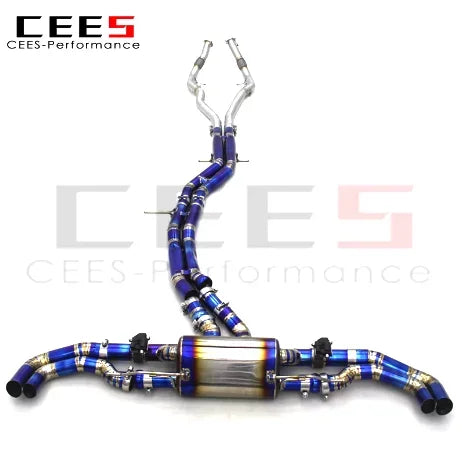 CEES Catback With Electronic valve For Audi RS Q8/RSQ8/Q8 2019-2023 Titanium Exhaust Pipe Muffler Car Exhaust System Front Pipe