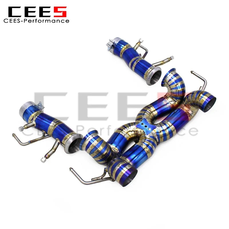 CEES  Titanium Catback Sport Straight Exhaust System for Ferrari SF90 3.9T V8 2019-2023 Racing Exhaust Pipe