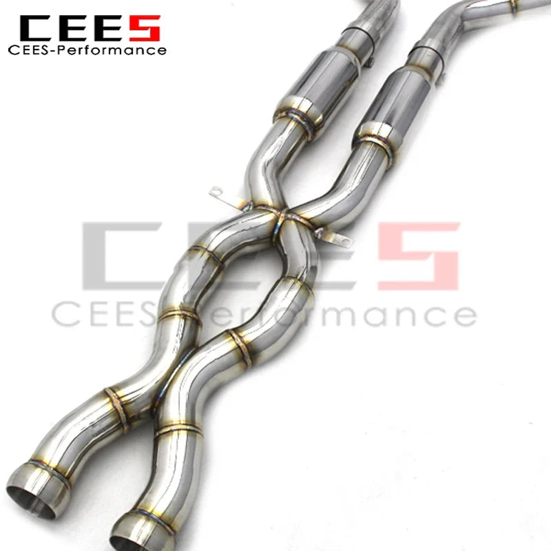 cees for BMW M3 E90/E92/E93 4.0L 2007-2013 Car Exhaust X Mid-pipe Titanium/Stainless Steel Exhaust Pipe Muffler Mid Pipe System