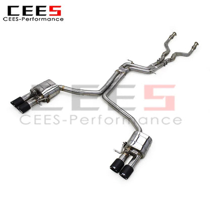 CEES High Performance Exhaust Pipes for Audi S4/S5 B8.5 3.0T 2013-2019 Stainless Steel Valve Exhaust Catback System Assembly