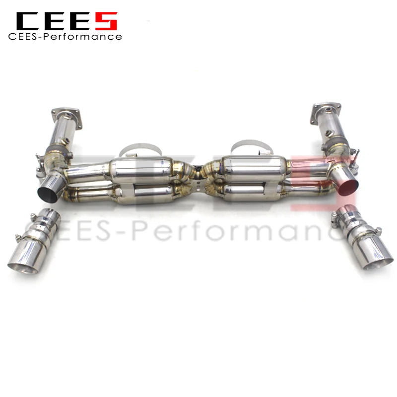 CEES for PORSCHE 911 997.1 TURBO 2004-2012 Titanium Alloy Performance Valvetronic Exhaust Pipe Muffler Vacuum Valve Exhaust