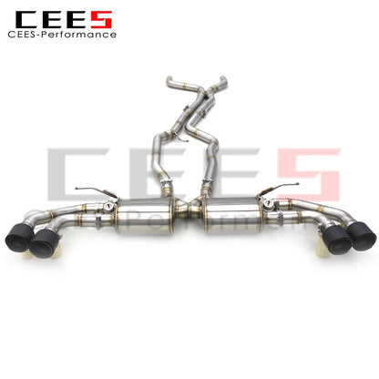 CEES Catback Exhaust For PORSCHE Cayenne 958 4.8 2010-2016 Stainless Steel Exhaust system valve control Exhaust Pipe Muffler