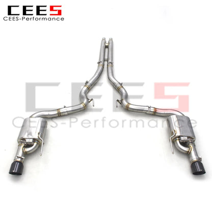 CEES Catback Exhaust System Stainless Steel High Performance Exhaust Pipe Muffler escape For Ford Mustang 5.0L 2011-2019