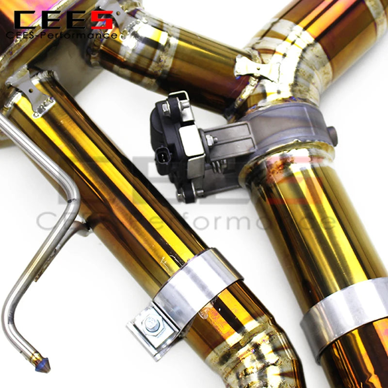 cees Performance Titanium Exhaust System for BMW M5 F90 M8 F91 F92 F93 M850i 4.4T 2018-2023 Car Racing Exhaust Valved Muffler