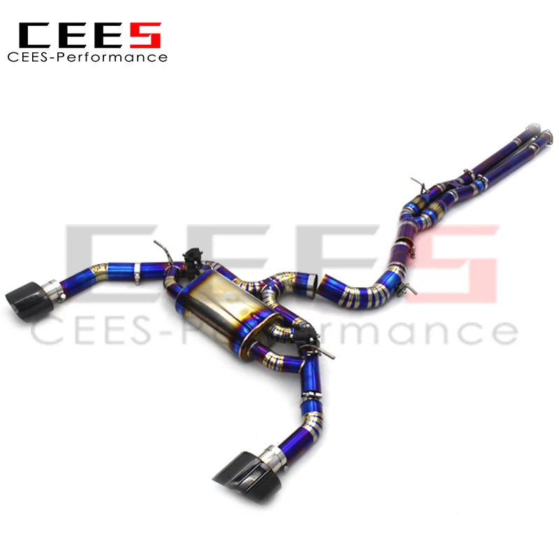 CEES High Quality Catback Exhaust Systeme For Audi RS3 TTRS 2.5T 2016-2023 Titanium  high Performance valvetronic Exhaust mu