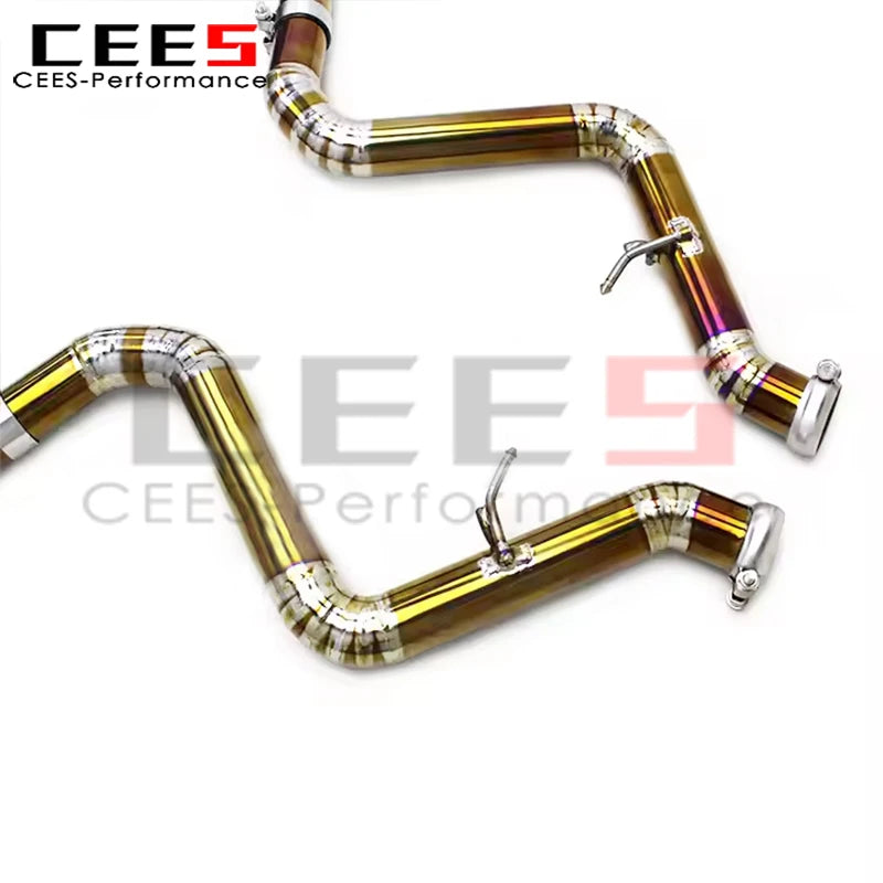 cees Titanium Gold Axle Exhaust Pipe for BMW M3 E90 E92 E93 4.0L 2008-2013 Escape Performance Valvetronic Exhaust Muffler System