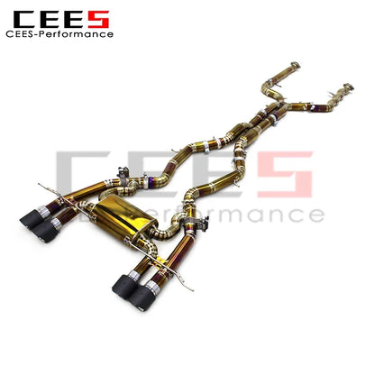 CEES  Valvetronic Sport Equal Length Exhaust System Muffler for BMW M2 G87 2023-2024  Gold Titanium Exhaust Pipe