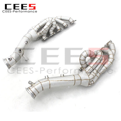 CEES Exhaust Manifold Assembly for Lamborghini Huracan STO/EVO Spyder 5.2 2019-2020 Stainless Steel Exhaust System Made in China