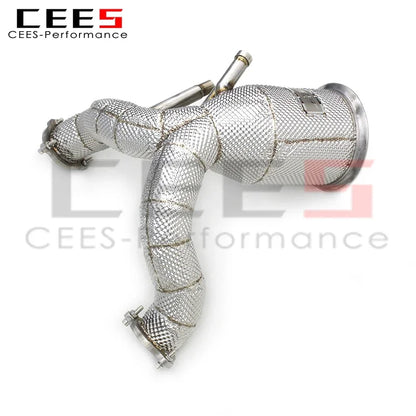 CEES Exhaust Downpipe for Porsche Cayenne COUPE 3.0T 2019-2023 Downpipe  Stainless steel Exhaust Pipe