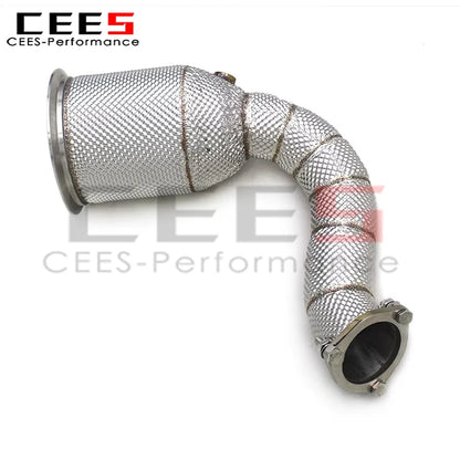 cees Performance Exhaust Downpipe for Porsche Cayenne COUPE 3.0T 2017-2020 Stainless Steel Racing Exhaust Pipe System Assembly