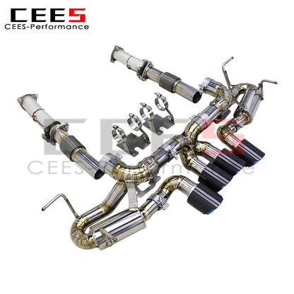 CEES  Exhaust Muffler for Chevrolet CORVETTE C8 Z06 2019-2023 Original Valve Catback System with 3 Inch Titanium Exhaust Pipe