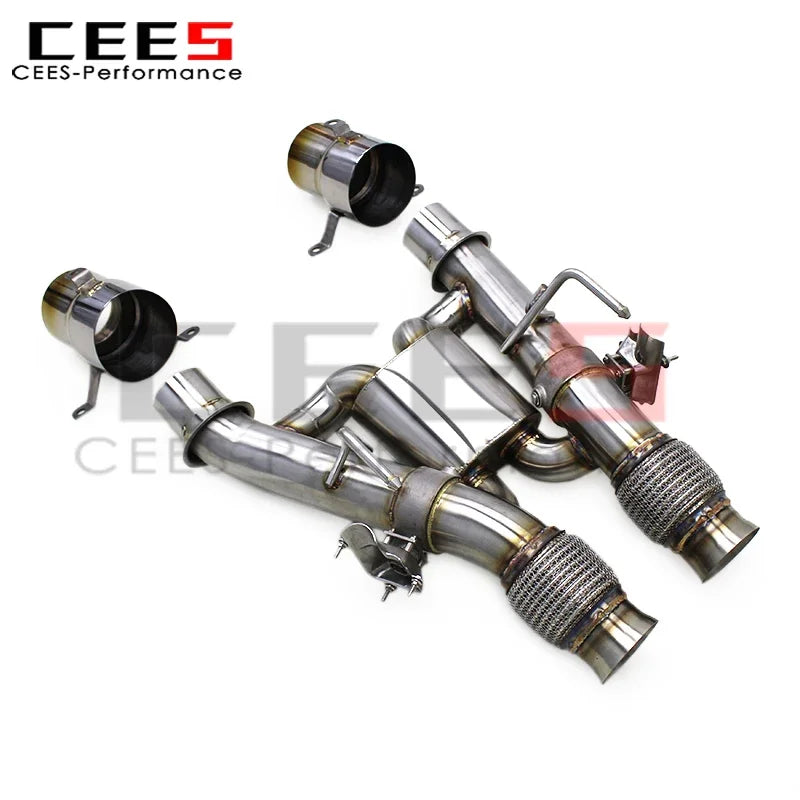 CEES Stainless Steel Catback Exhaust  for Mclaren Artura 2021-2024 Titanium Exhaust Tips Escape with Valve Car Exhaust Muffler