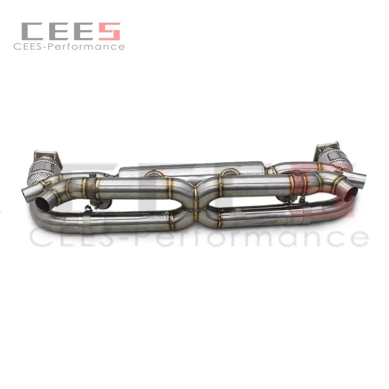 CEES Catback Exhaust System Exhaust Downpipe with catalyst For Porsche 911 991/991.1/991.2 Turbo S 3.8T  Exhaust Pipe Muffler