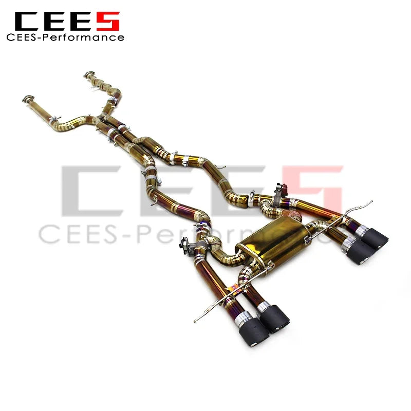 CEES  Valvetronic Sport Equal Length Exhaust System Muffler for BMW M2 G87 2023-2024  Gold Titanium Exhaust Pipe