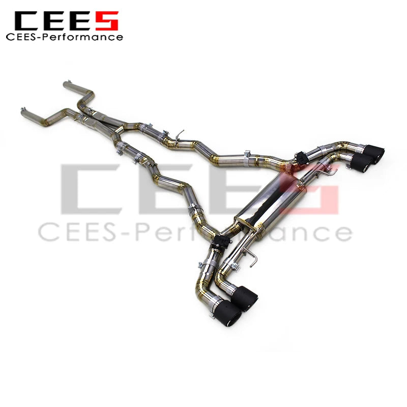 cees Titanium Valve Exhaust Pipes for BMW M8 M850 M5 F91/F92/F93 4.4T 2019-2023 Four-door Saloon Catback Exhaust Muffler System