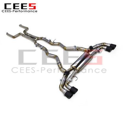 cees Titanium Valve Exhaust Pipes for BMW M8 M850 M5 F91/F92/F93 4.4T 2019-2023 Four-door Saloon Catback Exhaust Muffler System