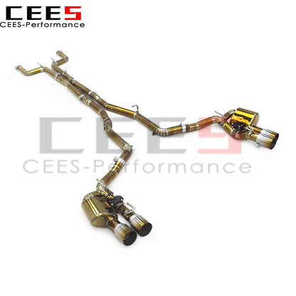 cees Golden Catback Exhaust for Maserati Ghibli 3.0T 2014-2024 Titanium Exhaust Pipes Muffler Valvetronic with Remote Control