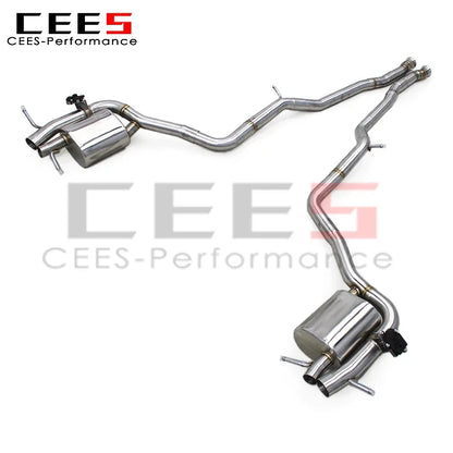 cees Valvetronic Catback Exhaust System for Mercedes-Benz S500 3.0T 2023-2024 Stainless Steel Exhaust Pipe Muffler Quad Outlet