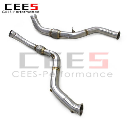 CEES Stainless Steel Exhaust Downpipe For Bentley Continental GT 4.0TT/6.0TT 2020-2024 Car Tuning System Exhaust Pipe